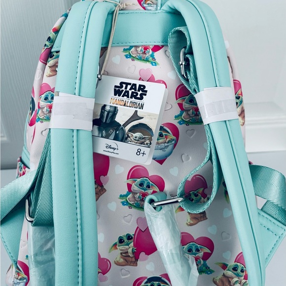 Loungefly Star Wars Mandalorian Grogu Valentines Backpack - Picture 5 of 5